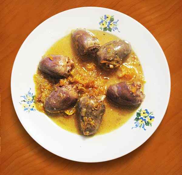 Куриные сердечки с морковью в мультиварке Куриные сердечки в мультиварке
