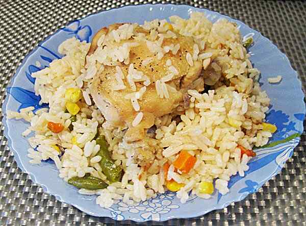 Рис с курицей в мультиварке