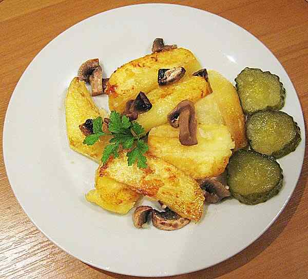 Жареная картошка c шампиньонами Жареная картошка в мультиварке
