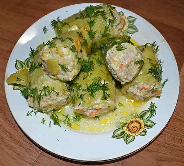 кабачки в мультиварке с фаршем