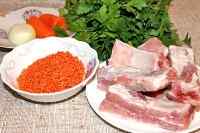 Продукты для приготовления чечевицы