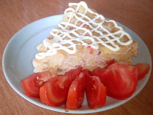 Легкая запеканка из картофеля и фарша