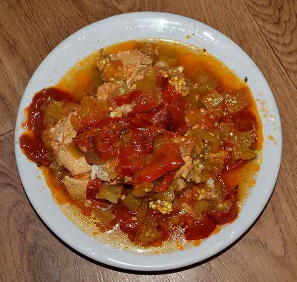 Курица с баклажанами в мультиварке 