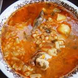 Рассольник с рисом и маринованными огурцами рецепт