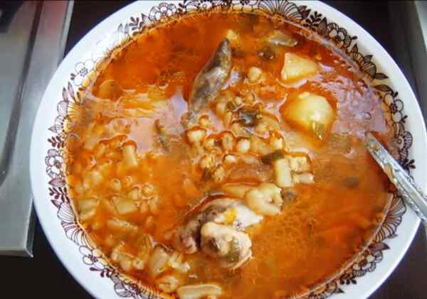 Рецепт рассольника с рисом и огурцами