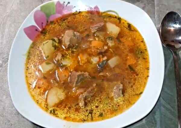 Суп харчо с говядиной и картошкой