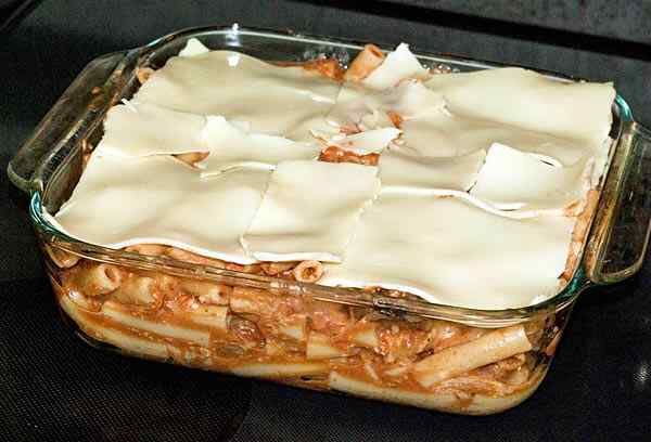 Запеканка из макарон с мясом в духовке