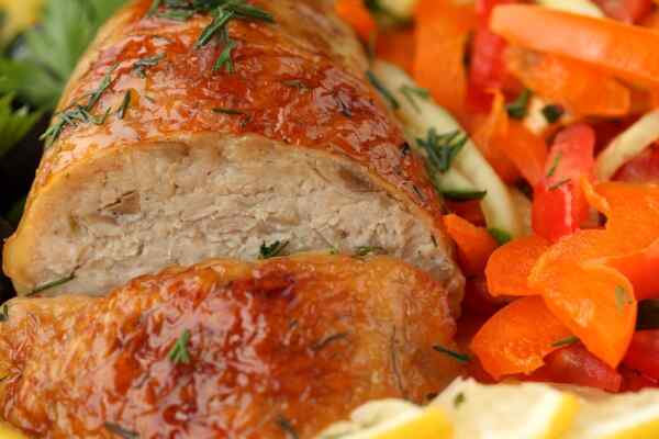 Фаршированные ножки куриные с грибами в духовке