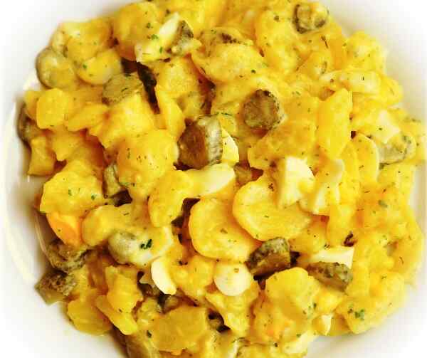Картофельный салат с огурцами