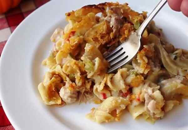 Макаронная запеканка с мясом в духовке