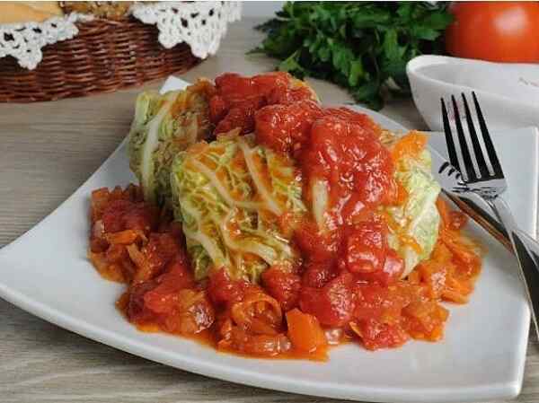 Рецепт постных голубцов с грибами и рисом