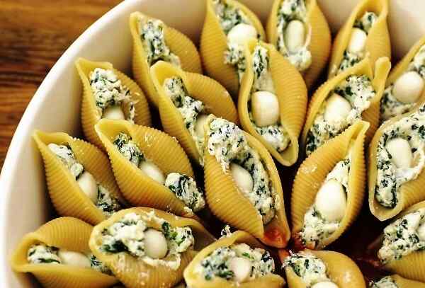 Рецепт фаршированные макароны ракушки в духовке
