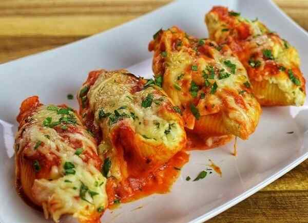 Фаршированные макароны ракушки