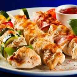 Шашлык из курицы в духовке