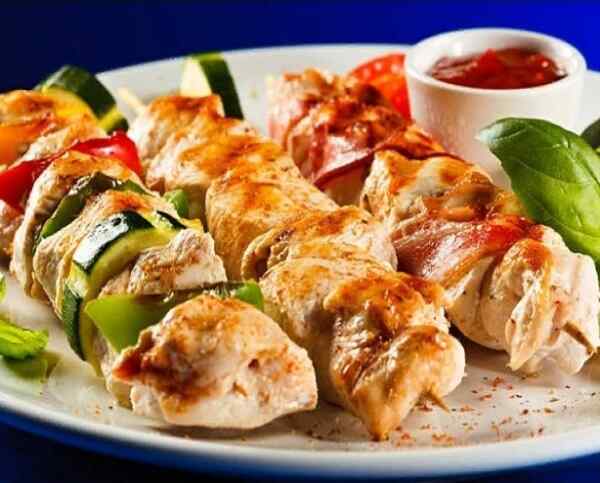 Шашлык из курицы в духовке
