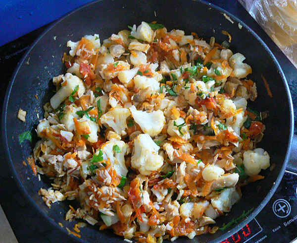 Горячий салат курица грибы сыр