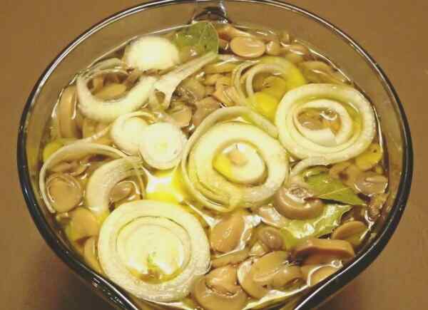 Грибы шампиньоны, маринованные быстро и вкусно