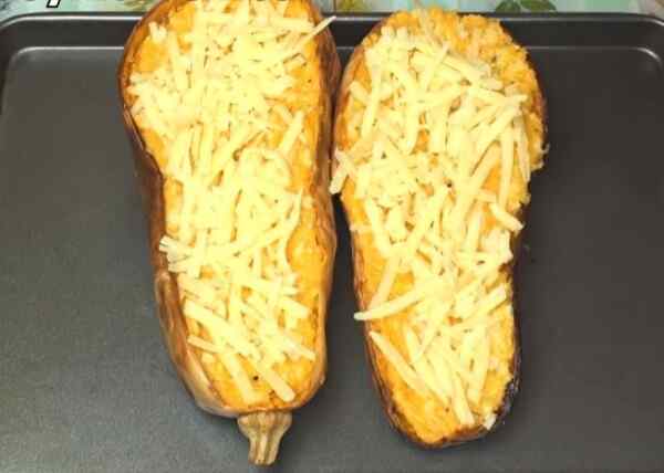 Тыква запеченная с майонезом и сыром