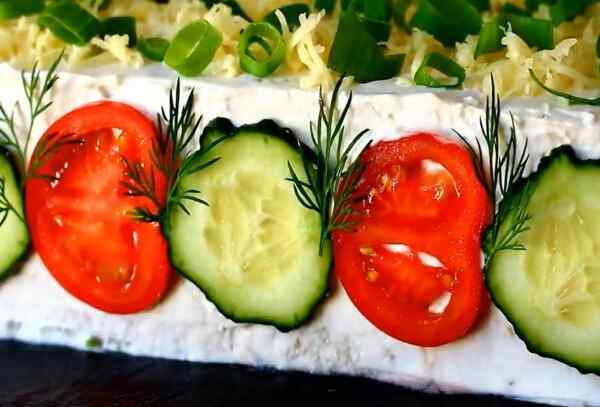 Закусочный торт из коржей