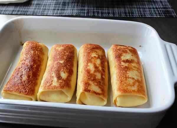Вкусные блинчики с творогом